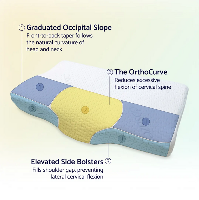 Dosaze contoured pillow product features and specification